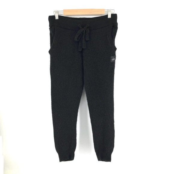 Alo Black Cashmere Jet Set Pants - Picture 2 of 8